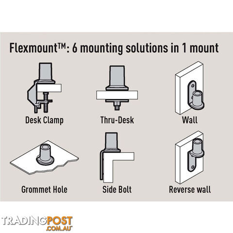 PFD8523 3 PIVOT AND TILT DESK SUPPORT 13KG VOGELS - photo 5 of 7