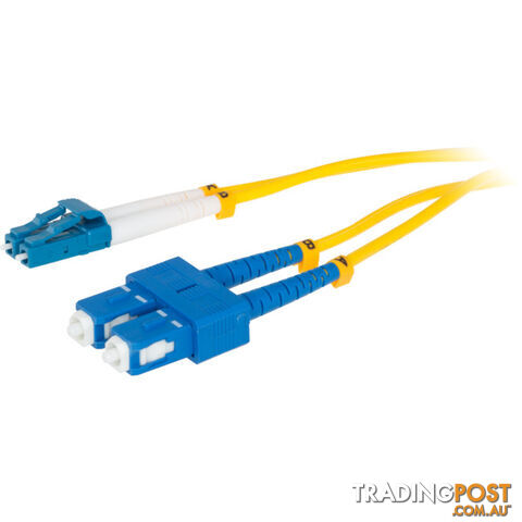 FP7602 SM FIBRE PATCH LEAD SC-LC 2M SINGLE MODE OS2 DX 3.0MM LSZH