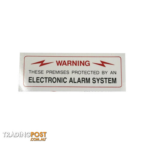 BAS1060 SECURITY STICKER SOLD AS EACH