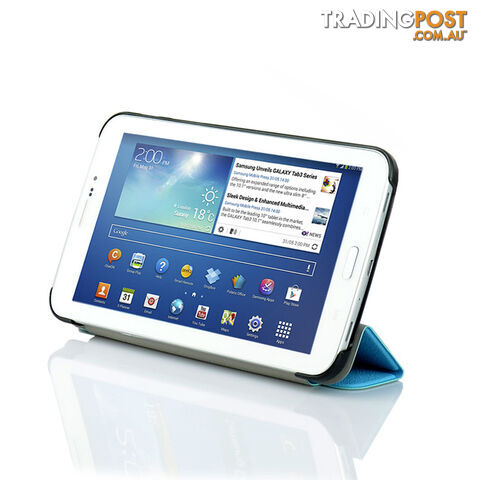 T3-7CASBL GALAXY TAB3 7" SLIM CASE BLUE TRI-FOLD MBEAT - photo 3 of 6