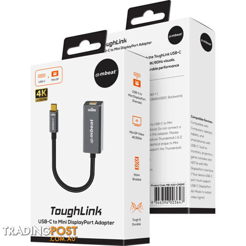 LC7998 4K USB-C TO MINI DISPLAY PORT ADAPTER TOUGH LINK - photo 3 of 5