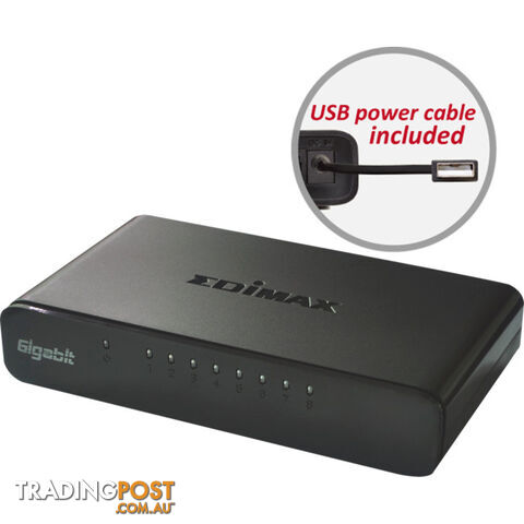 ES5800G 8 PORT GIGA DESKTOP SWITCH OPTIONAL USB POWER