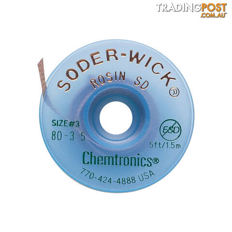 80-3-5 1.9MM X 1.5M SODER WICK GREEN DESOLDERING BRAID #3