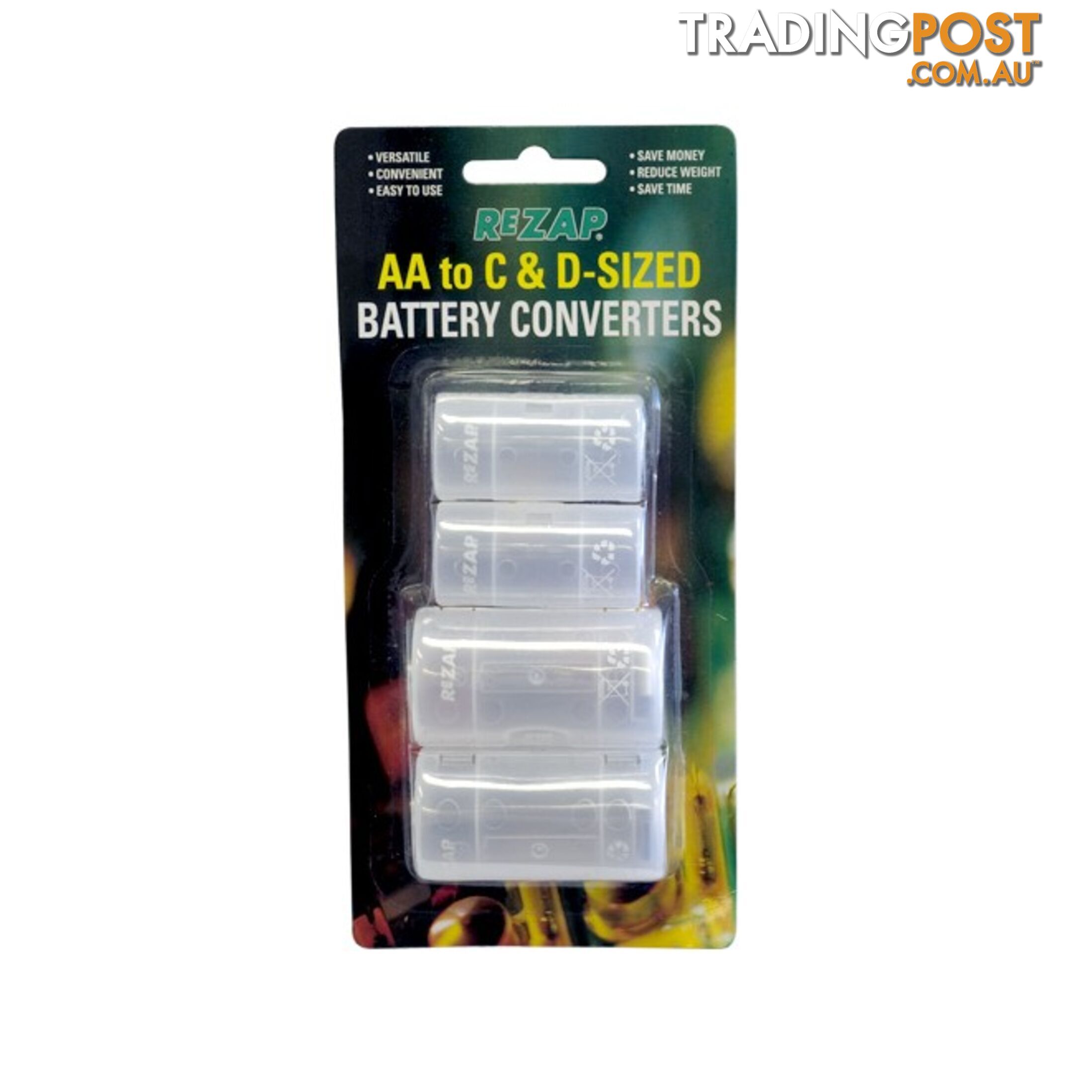 RBC301 AA TO C & D BATTERY CONVERTERS REZAP