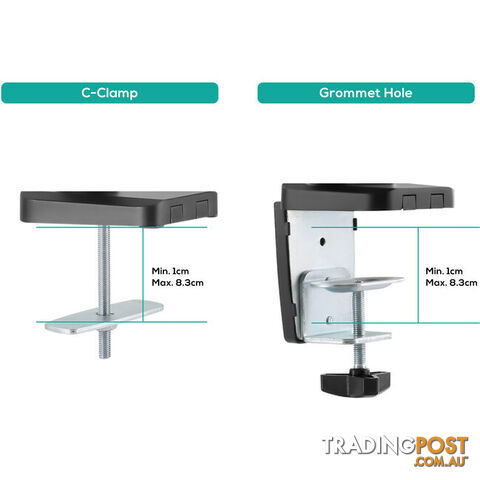 TGC01K GAS SPRING TRIPPLE MONITOR ARM ACTIVIVA ERGOLIFE