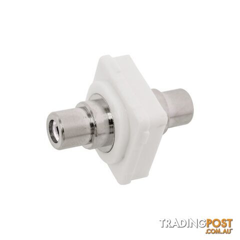 PK4670 WHITE RCA SOCKET TO SOCKET INSERT TO SUIT CLIPSAL GOLD