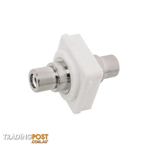 PK4670 WHITE RCA SOCKET TO SOCKET INSERT TO SUIT CLIPSAL GOLD