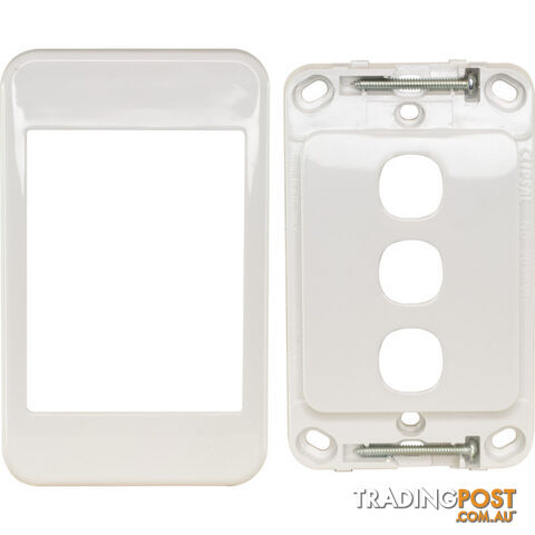 PK4593 3 GANG WALL PLATE WHITE CLIPSAL 2000 SERIES - photo 2 of 2