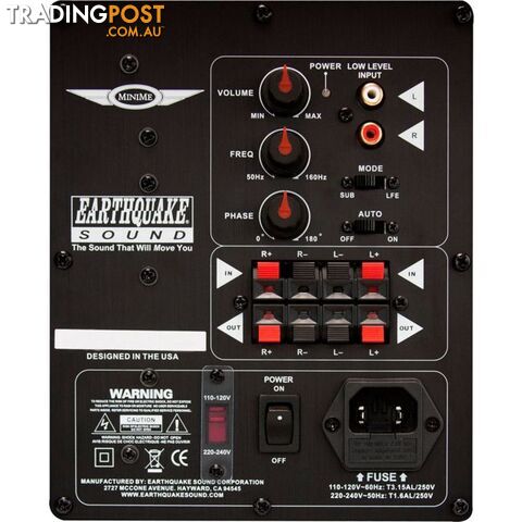 MINIMEFF8-V2 8" POWERED SUBWOOFER 320W W/ SLAPS FRONT FIRING BLACK - photo 5 of 5