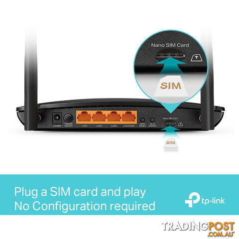 ARCHERMR600 AC1200 DUAL BAND 4G+ ROUTER V2 GIGA SIM DETACHABLE ANT MR600 - photo 5 of 13