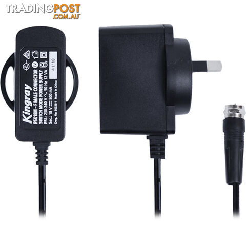 PSK18M 18V DC 500MA POWER SUPPLY 'F' TYPE DC PLUG KINGRAY - photo 2 of 2