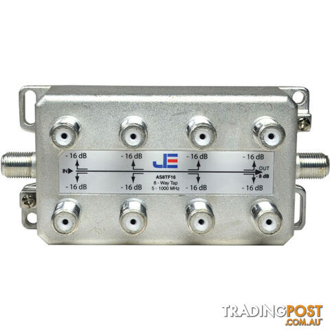 AS8TF16/II 8 WAY TAP F-TYPE 16DB FOXTEL APP F30740 COUPLER