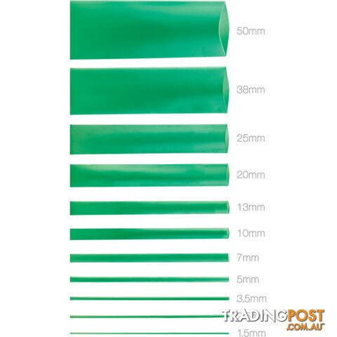 HS10GRN 10MMX1.2M HEAT SHRINK - GREEN HSGN135 - photo 1 of 1