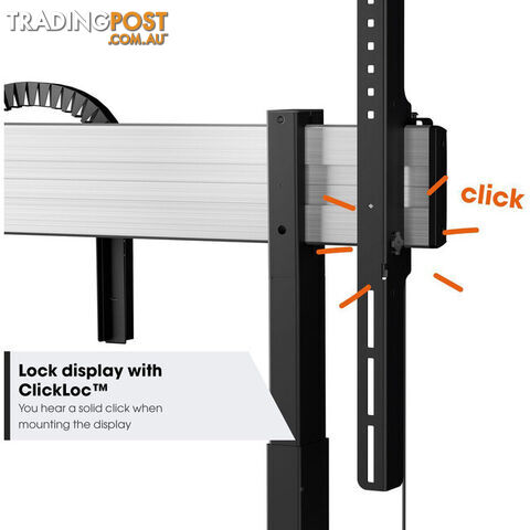 RISE5305 MOTORIZED DISPLAY LIFT TROLLEY - PREMIUM WHEELS 50MM PER SEC SPEED - UP TO 86" -120KG DISPLAY - photo 4 of 9