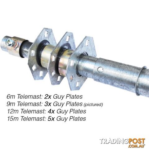 FC172 9M TELESCOPIC TELEMASTS ANTENNA MAST POLE HILLS - photo 3 of 3