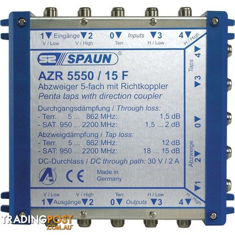 AZR555015F 1 WAY TAP 15DB CASCADE FOXTEL APPROVED