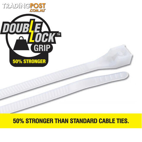 CT290NTDL 280 X 4.3MM DOUBLE LOCK CABLE TIE 100PK NATURAL - photo 2 of 3