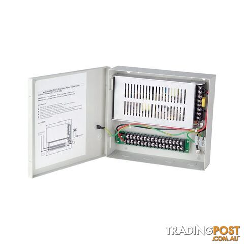 PW816S-12R 12V 8A REGULATED PSU 16 PORT DC12V 12VDC WALL MOUNTING BOX