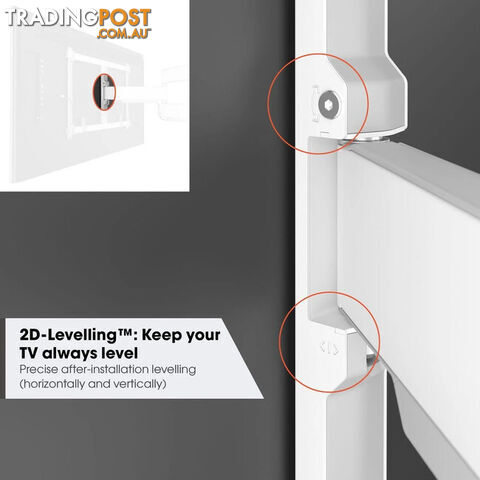 TVM5645W ELITE SERIES LARGE 40"-77" FULL MOTION WALL MOUNT MAX 100KG - WHITE - photo 3 of 9
