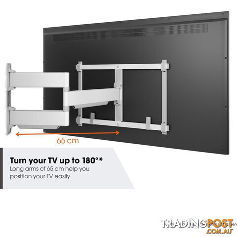 TVM5645W ELITE SERIES LARGE 40"-77" FULL MOTION WALL MOUNT MAX 100KG - WHITE - photo 5 of 9