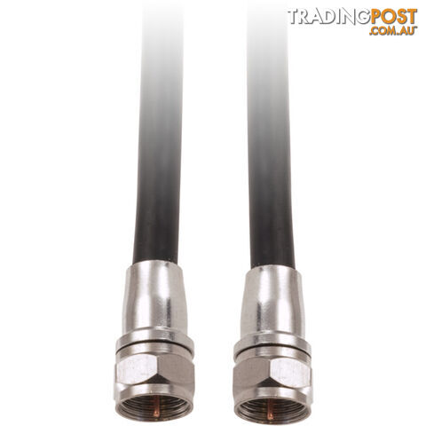 FL59Q-0.5CFF 0.5M RG59QUAD 'F' FLYLEAD COMPRESSION 'F' PLUG TO PLUG