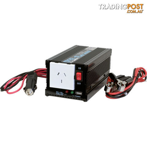 PIN300USB 300W 12V DC - 240V AC INVERTER WITH USB 500MAH OUTPUT DOSS