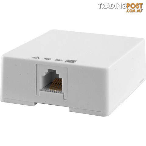 SM166B/WHT 6P6C RJ12 SURFACE MOUNT SOCKET ARCHITRAVE MOUNT TEL5040 - photo 2 of 2