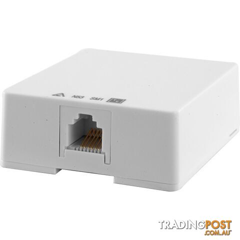 SM166B/WHT 6P6C RJ12 SURFACE MOUNT SOCKET ARCHITRAVE MOUNT TEL5040