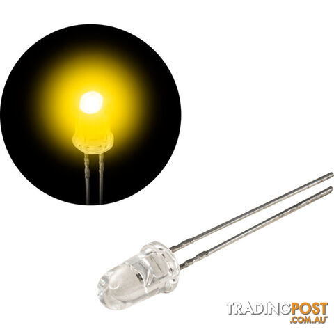 HBY5066X YEL-LED HIGH INTENSITY 1000MCD 5MM YELLOW LED GLOBE