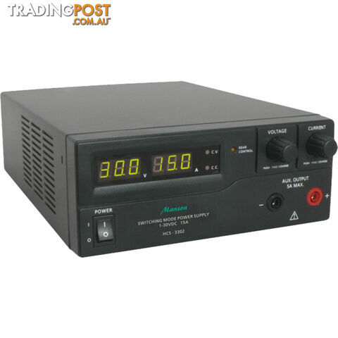 HCS3302-USB 1-32V 0-15A POWER SUPPLY SWITCHING 3 DIGI LED W/USB