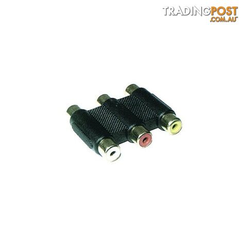 PA2703 3X RCA SOCKETS TO SOCKETS GENDER CHANGER EXTENSION 3GEN