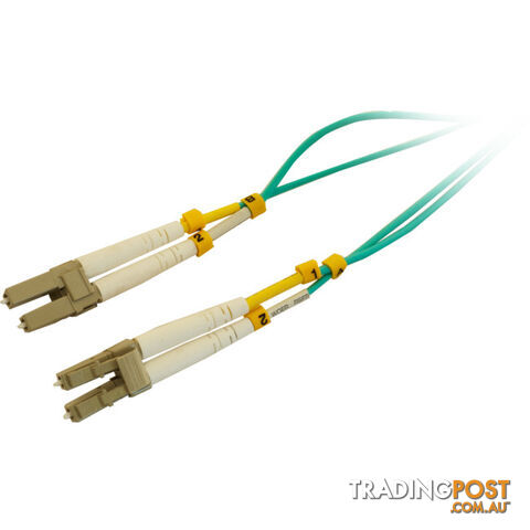 FP7638 0.5M MM FIBRE PATCH LEAD LC-LC OM4 DX 3.0MM LSZH