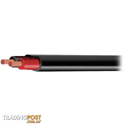 SP215-200 2X 1.5MM SPEAKER CABLE 25BLA0M BLACK - DOUBLE INSULATED