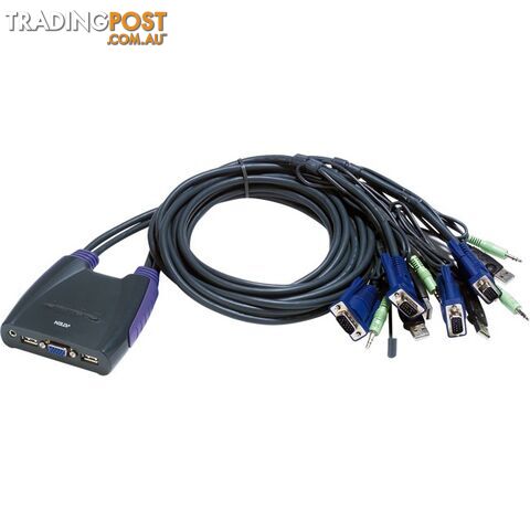 CS64US 4 PORT USB KVM SWITCH INC 0.9MT CABLES BUILT IN