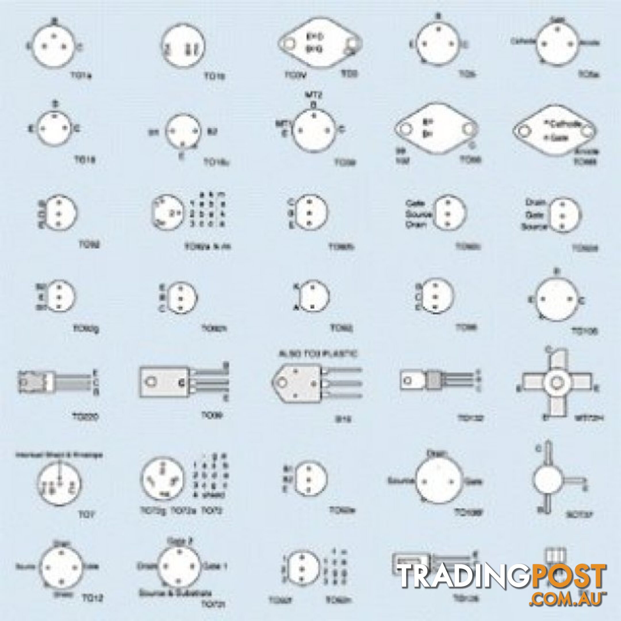 BC549 NPN 0.1A 30V .5W T092 PACKAGING