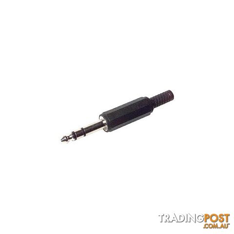 PD1432 6.3MM STEREO PHONO PLUG BLACK PLASTIC