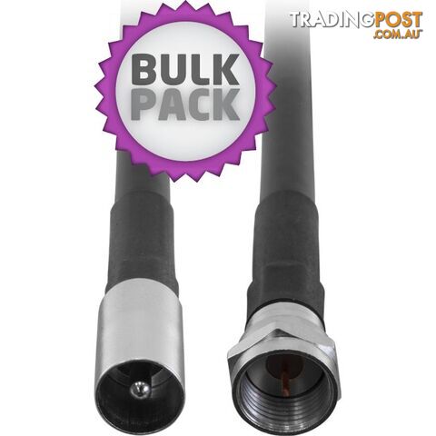 FL59Q-1.5PF 1.5M RG59QUAD PAL TO 'F' LEAD PAL TO 'F' FLYLEAD - BLACK