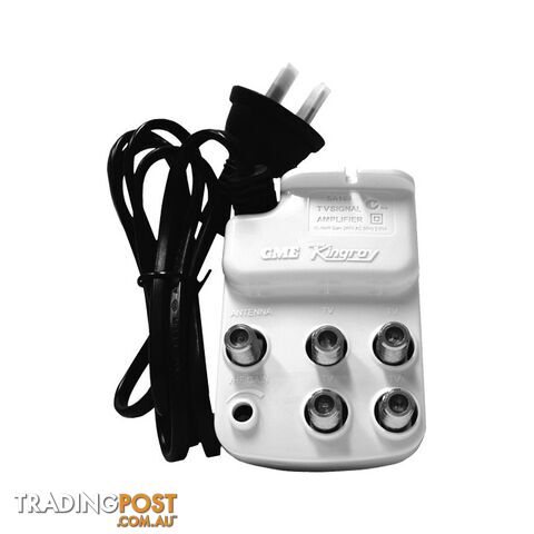 SA164F 4WAY 'F' SPLITTER AMPLIFIER TV SIGNAL BOOSTER KINGRAY