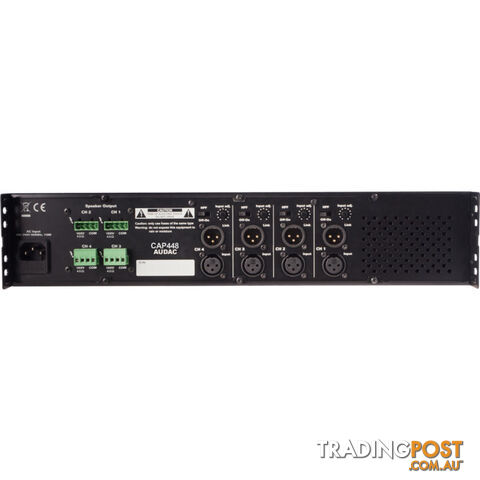 CAP448 4X 480W 100V QUAD POWER AMP AUDAC