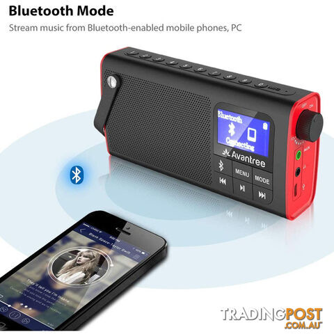 SP850 BLUETOOTH PORTABLE FM RADIO SPEAKER SD CARD LED BATTERY - photo 4 of 6