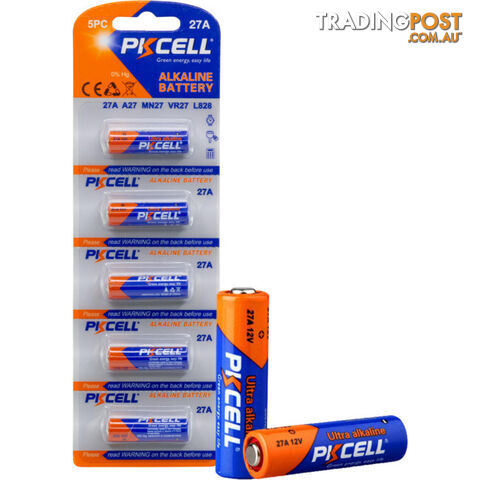 PK5P27A 12V ALKALINE 27A BATTERY 5PK NO MERCURY
