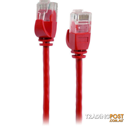 LC6SL0500RD 5M SLIM CAT6 PATCH LEAD RED ULTRA THIN