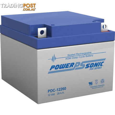PDC12260 12V 28AMP AGM DEEP CYCLE SLA NB TERMINAL