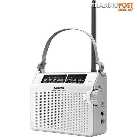 PRD6W COMPACT AM/FM ANALOGUE RADIO WHITE AC/DC PORTABLE SANGEAN