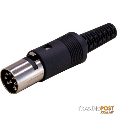 PD6113 8 PIN DIN LINE PLUG 45Â¦ PIN SPACING