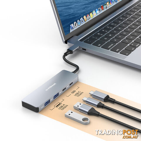 XCH01GRY ELITE 4-PORT 10GBPS USB-C GEN 2 HUB 2A+2C - photo 5 of 7