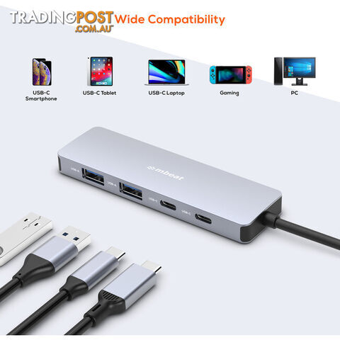 XCH01GRY ELITE 4-PORT 10GBPS USB-C GEN 2 HUB 2A+2C - photo 4 of 7