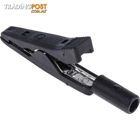 MA1B SMALL HIRSCHMANN CLIP - BLACK ALLIGATOR TEST LEAD ADAPTOR - photo 2 of 4