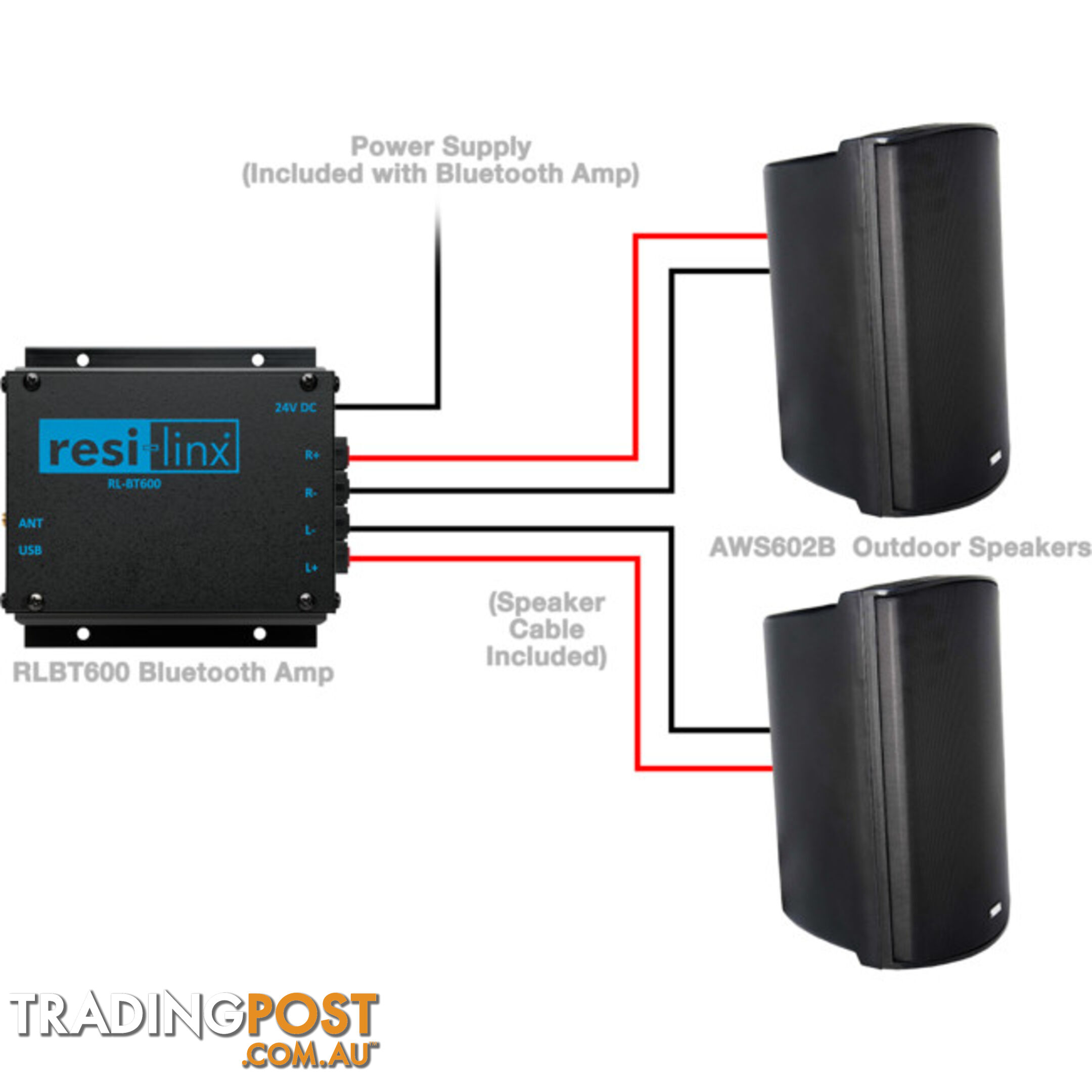 RLBT602 6.5" ACTIVE OUTDOOR SPEAKERS 50W PER CH WITH BLUETOOTH