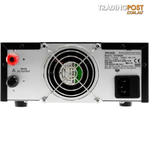 SPA8330 33A CONT 36A MAX 13.8VDC POWER SUPPLY BENCH TOP BLACK - photo 2 of 3